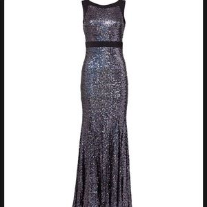 badgley mischka formal dress black and purple